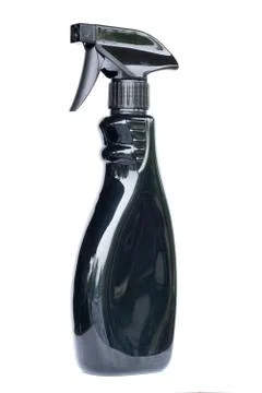 Black blank plastic spray, Packaging template mockup collection. Stock Photos
