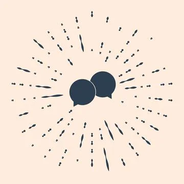 Black Blank speech bubbles icon isolated on beige background. Abstract circle Stock Illustration