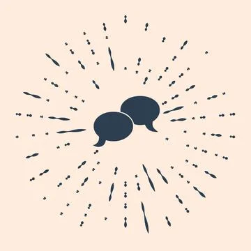 Black Blank speech bubbles icon isolated on beige background. FAQ sign. Copy Stock Illustration