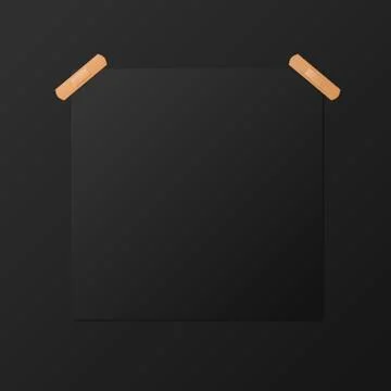 Black blank square poster mock-up, vector template 库存插图