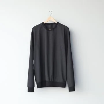 Black blank sweatshirt. 3d rendering 库存插图