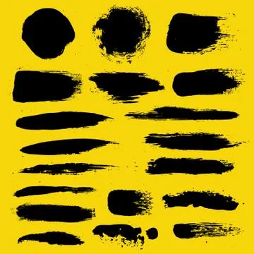 Black Blobs Big Set Stock Illustration