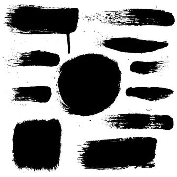 Black blobs set Stock Illustration