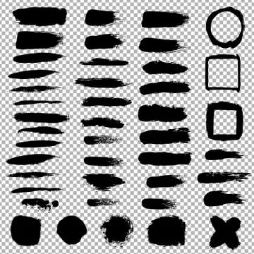 Black Blobs Set Stock Illustration