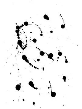 Black blobs with small and large drops Stock Illustration