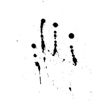 Black blobs with small and large drops Stock Illustration