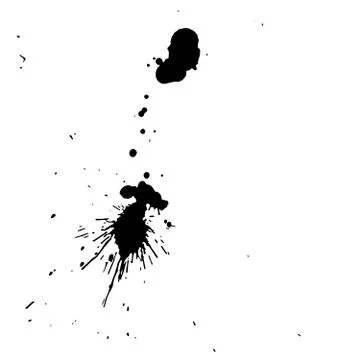 Black blobs with small and large drops Stock Illustration