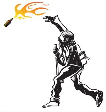 Black block on white background イラスト素材