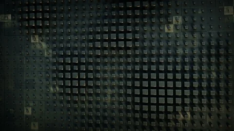 Black blocks on wall seamless loop 3D render animation 4k UHD 3840x2160 Stock Footage 117896924