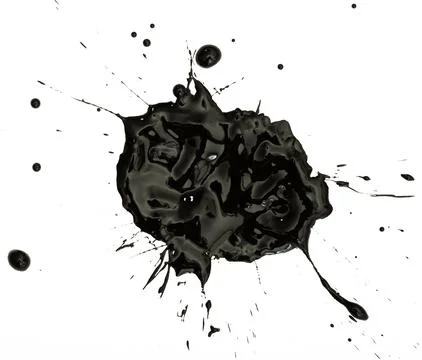 Black blot on white background Stock Photos