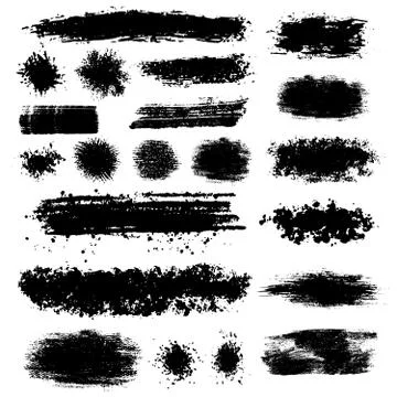 Black blots and spots Stock Illustration