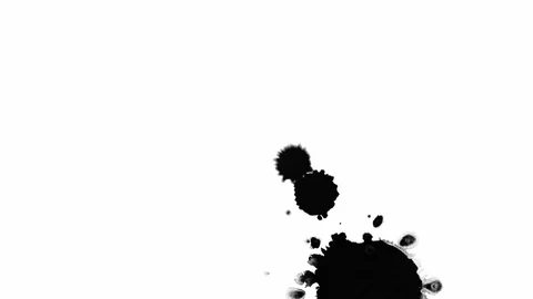 Black blots on a transparent background Video stock 100863576