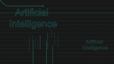 Black blue AI Artificial intelligence use night time advance technology Stock Footage 302586617