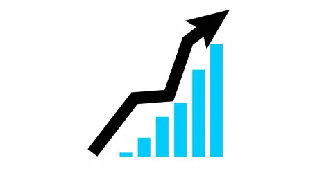 Black blue chart white Stock Footage 202041584