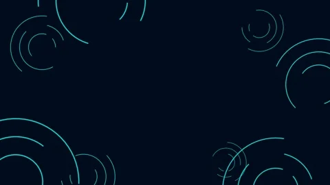 Black blue circles spinning on background. Business presentation abstract Stock Footage 255147364