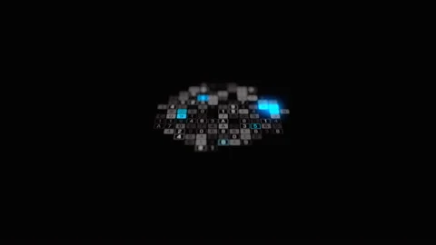 Black blue cryptocurrency coding number random shape cloud grow surrounded by Stock Footage 115800190