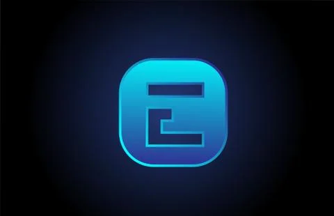 Black blue E alphabet letter logo icon design for company and business Illustrazione stock