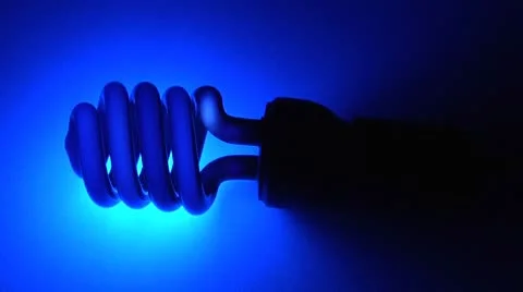 Black-blue light blinking lamp. Stock Footage 8883438
