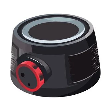 Black Bluetooth speaker Stock Illustration