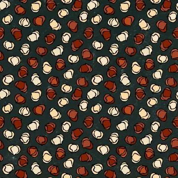 Black Board. Hazelnut Seamless Endless Pattern. Whole Peeled Hazelnut. Autumn Illustrazione stock
