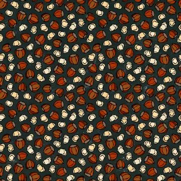 Black Board. Hazelnut Seamless Endless Pattern. Whole and Peeled Hazelnut Stock Illustration