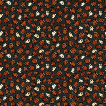 Black Board. Hazelnut Seamless Endless Pattern. Whole and Peeled Hazelnut Illustrazione stock