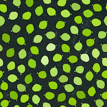 Black Board. Seamless Endless Pattern of Green Peeled Pea Pod. Healthy Bio Ve Stock Illustration