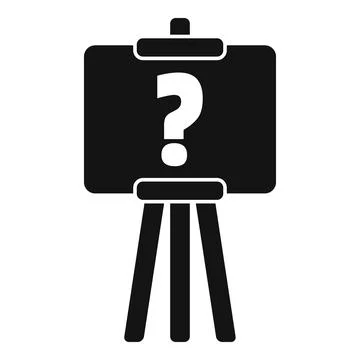 Black board showing question mark icon for quiz or q and a session Ilustração Stock
