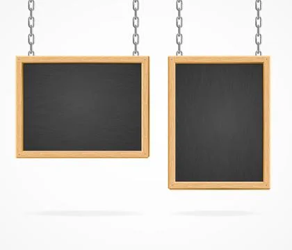 Black Board Sign. Vector Stock Illustration