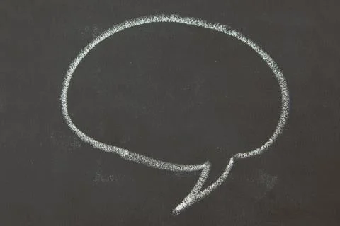Black board speech bubble Stock Illustration