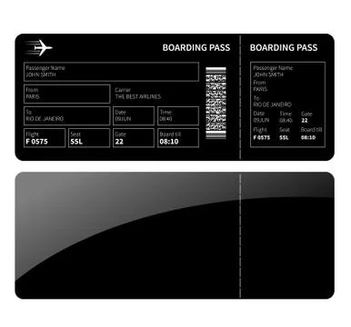 Black boarding card Stock Illustration
