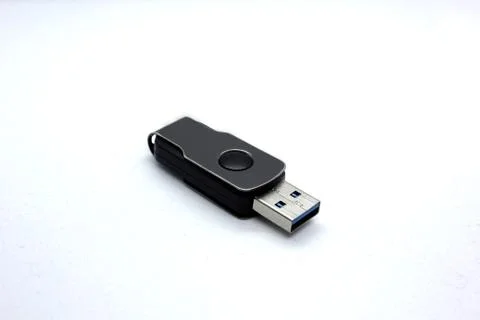 Black body usb and data connection Stock Photos