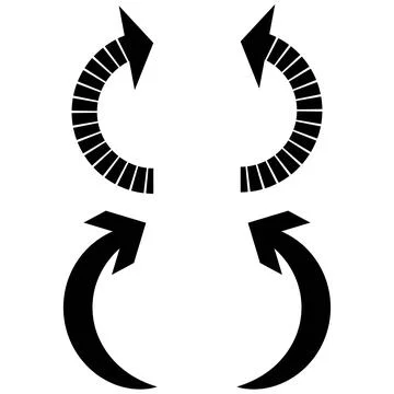 Black Bold Arrow Icon Vector Set for Navigation UI Design Stockillustratie