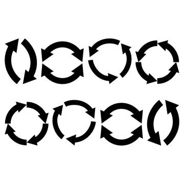 Black Bold Arrow Icon Vector Set for Navigation UI Design Stockillustratie