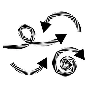 Black Bold Arrow Icon Vector Set for Navigation UI Design Stockillustratie