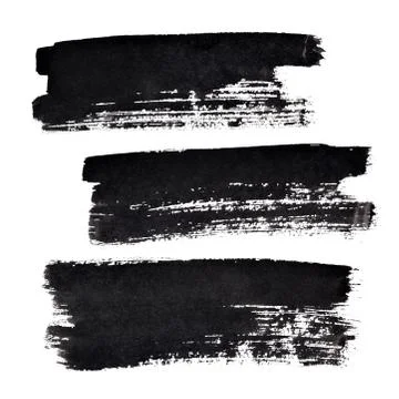 Black bold brush strokes Stock Illustration