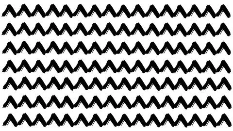 Black bold geometric stripes, wavy fabric texture, childish drawing strokes Stock Illustration