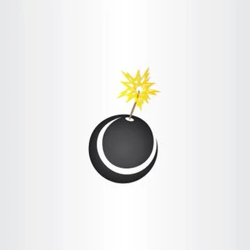 Black bomb explosion icon 스톡 일러스트