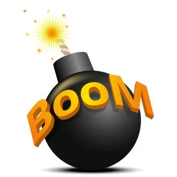 Black bomb ready to explode. イラスト素材