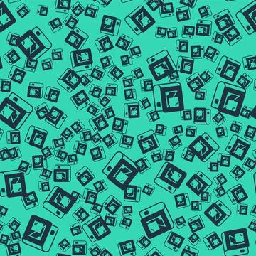 Black Book about geometry icon isolated seamless pattern on green background. Stock Illustration
