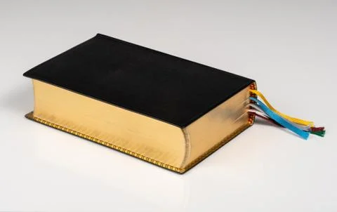 Black Book with Bookmarks Stock Photos