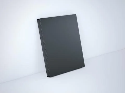 Black book with cover box. 3d rendering 库存插图
