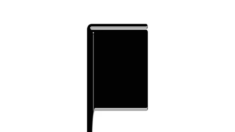 Black Book icon isolated on white background. 4K Video motion graphic animation Stock Footage 233773966