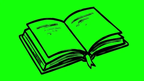 Black book icon line boil effect animation Stock Footage 346391003