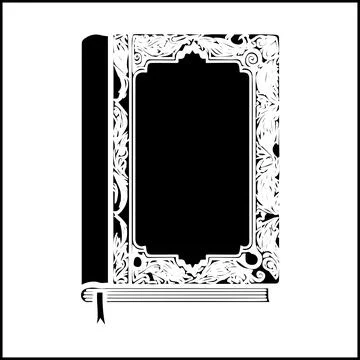 Black Book icon Simple book symbol pictogram illustration Stock Illustration