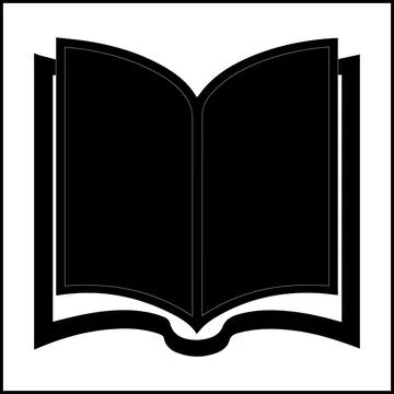 Black Book icon Simple book symbol pictogram illustration Stock Illustration