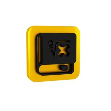 Black Book with word mathematics icon isolated on transparent background. Math Stock Illustration