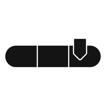 Black bookmark tab icon indicating navigation progress Stock Illustration