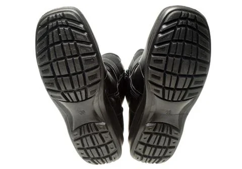 Black boot, isolated on white Stock Photos