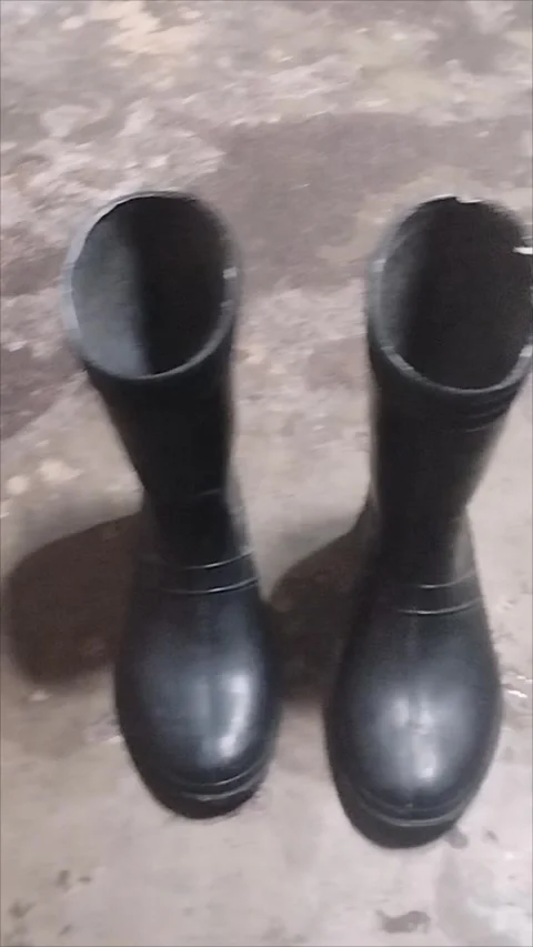 Black boots are very comfortable to wear Stock Footage 293056853